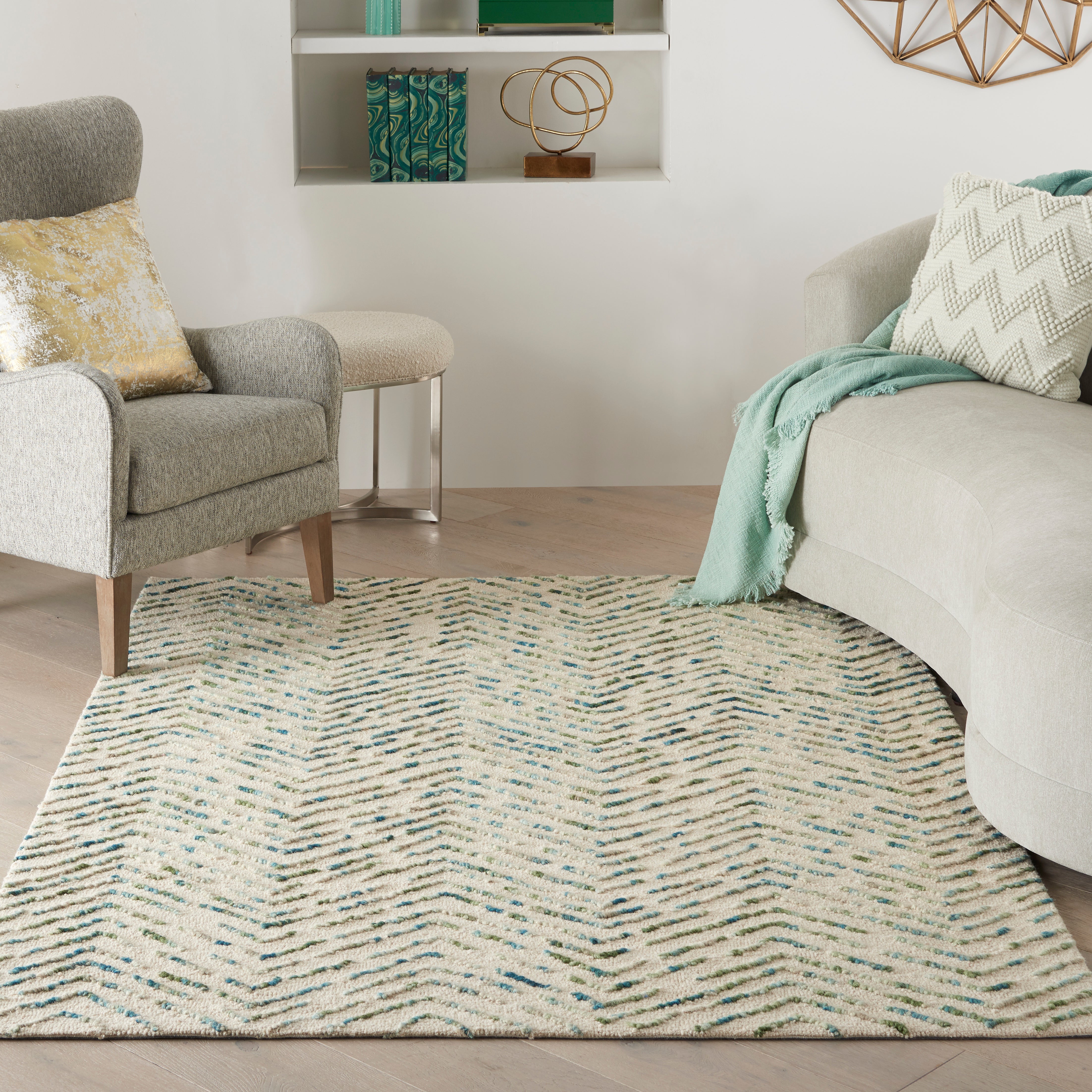Nourison Colorado CLR02 Green/Ivory Large Rectangle Rug